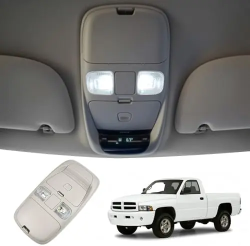 

LED Overhead Console for 1999-2002 Ram 1500 2500 3500 - Dome Map Reading Light & Sunglass Storage