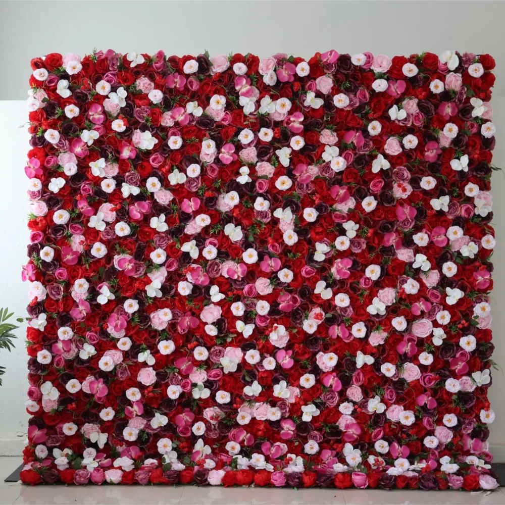 

Mixed Flower series Rose Red rose White Phalaenopsis 3D flower wall Floral Wall Wedding Backdrop Event Party Decoration Props