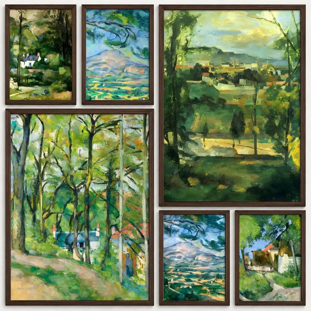 Artist Paul Cezanne Poster Self‑Adhesive Waterproof PP Poster Coffee House Bar Wall Art Sticker Room Home Decor