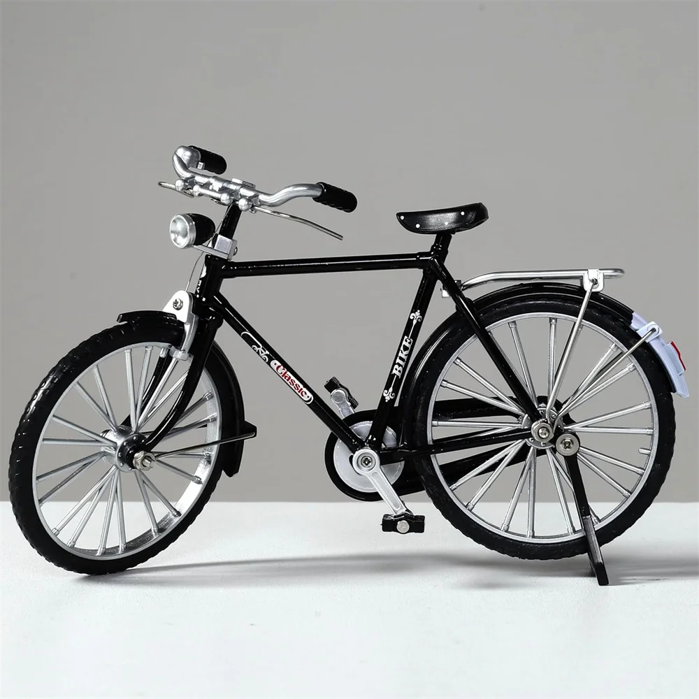 

Металлическая модель велосипеда в стиле ретро 1:10, мини-велосипед, настольные поделки, классический велосипед, игрушка, аксессуар для кукольного домика, домашний декор, детские игрушки