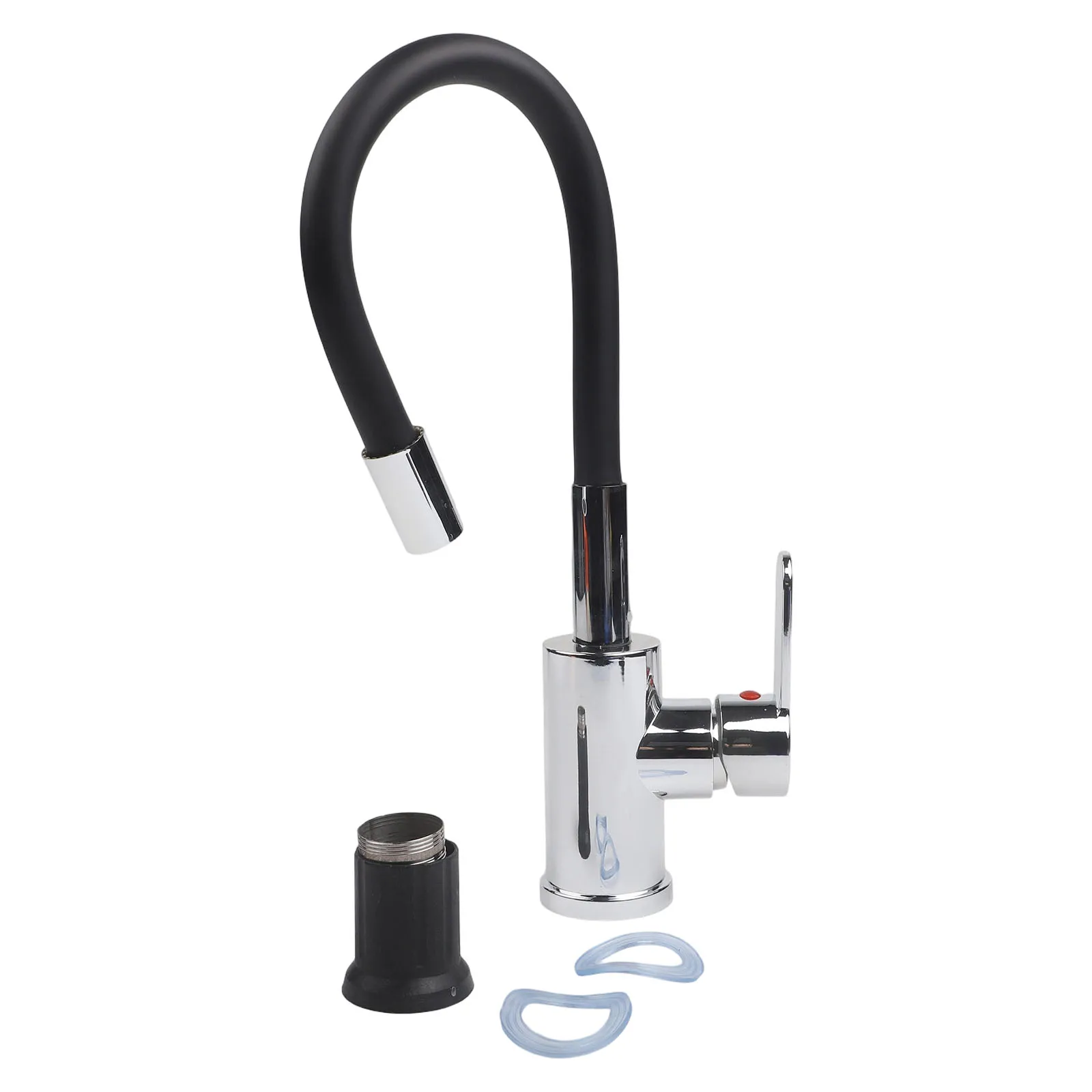 

Кухонный смеситель высокого давления с поворотным изливом на 360°, встроенным ограничителем потока, без свинца, с фильтром от накипи