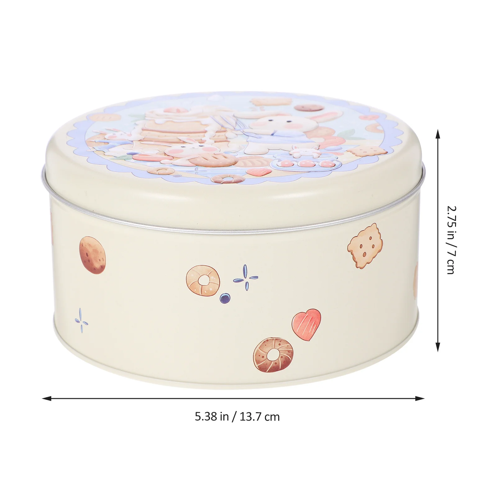 

1pc Cake Rabbit Gift Box Christmas Tinplate Biscuit Storage Container For Cookies Cakes Snacks Travel Office Decor