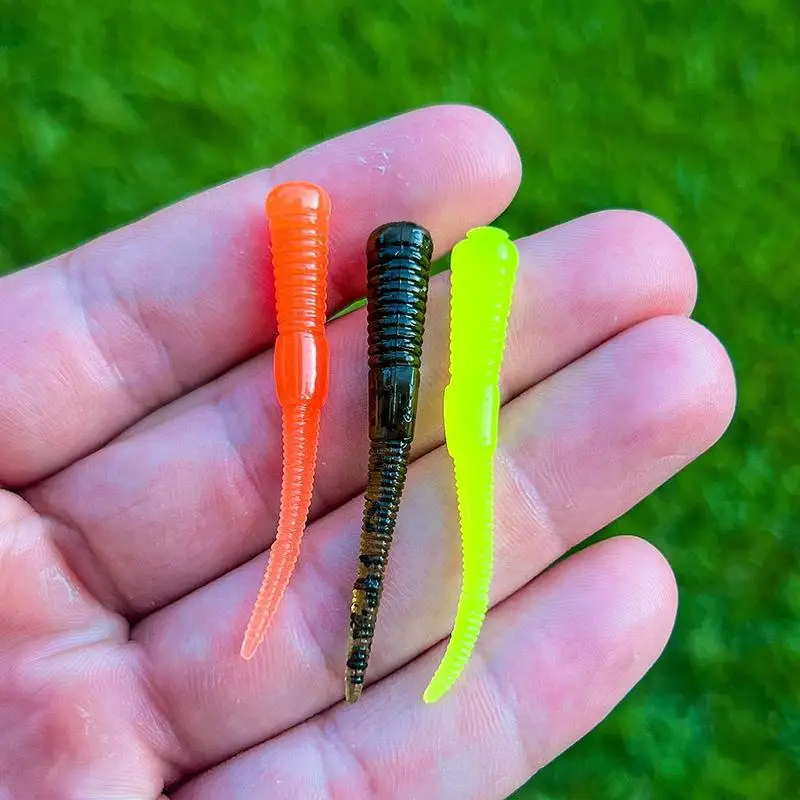

Zman's New 2 Inch Mini Fine Worm Micro Wormz Lure Soft Lure Floating Water Bite Resistant Lead Head Hook