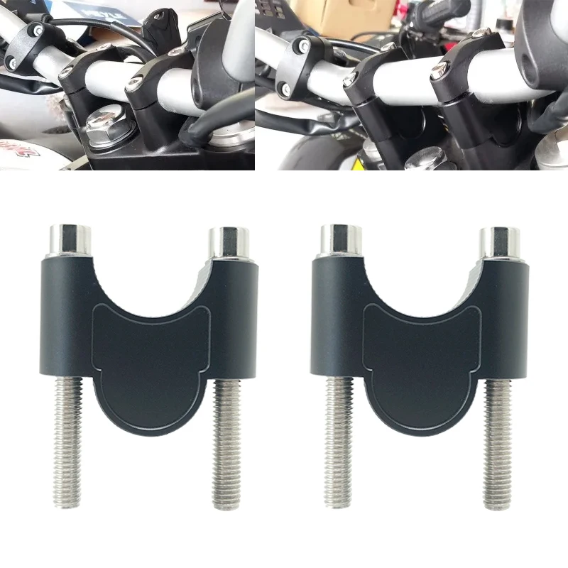 Motorcycle Silver Black Handlebar Riser Mount Handle Bar Clamp Rise Extend Adapter Fit For VOGE 300 RALLY 300 GY RALLY300