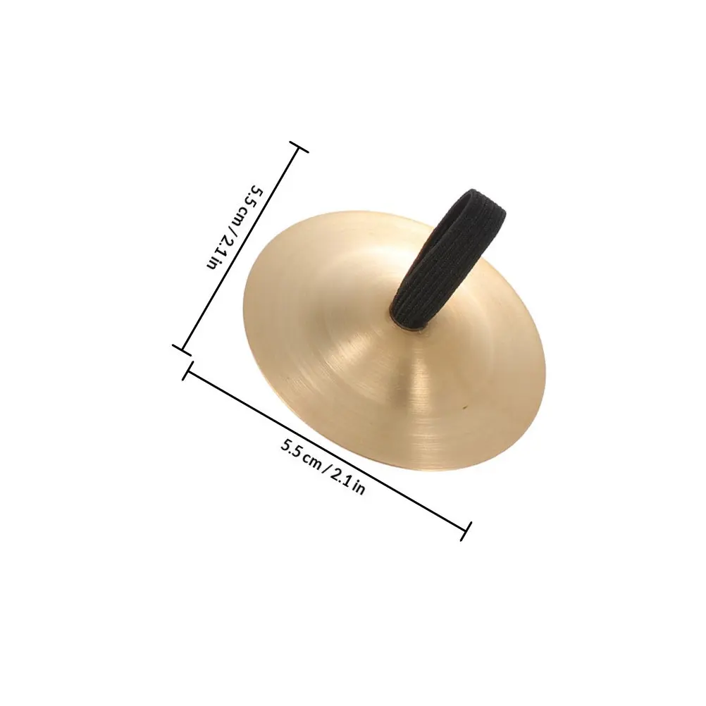 2Pcs Finger Cymbals Brass Percussion Instrument for Music Learning Rhythm Building Classroom Activity Preschool