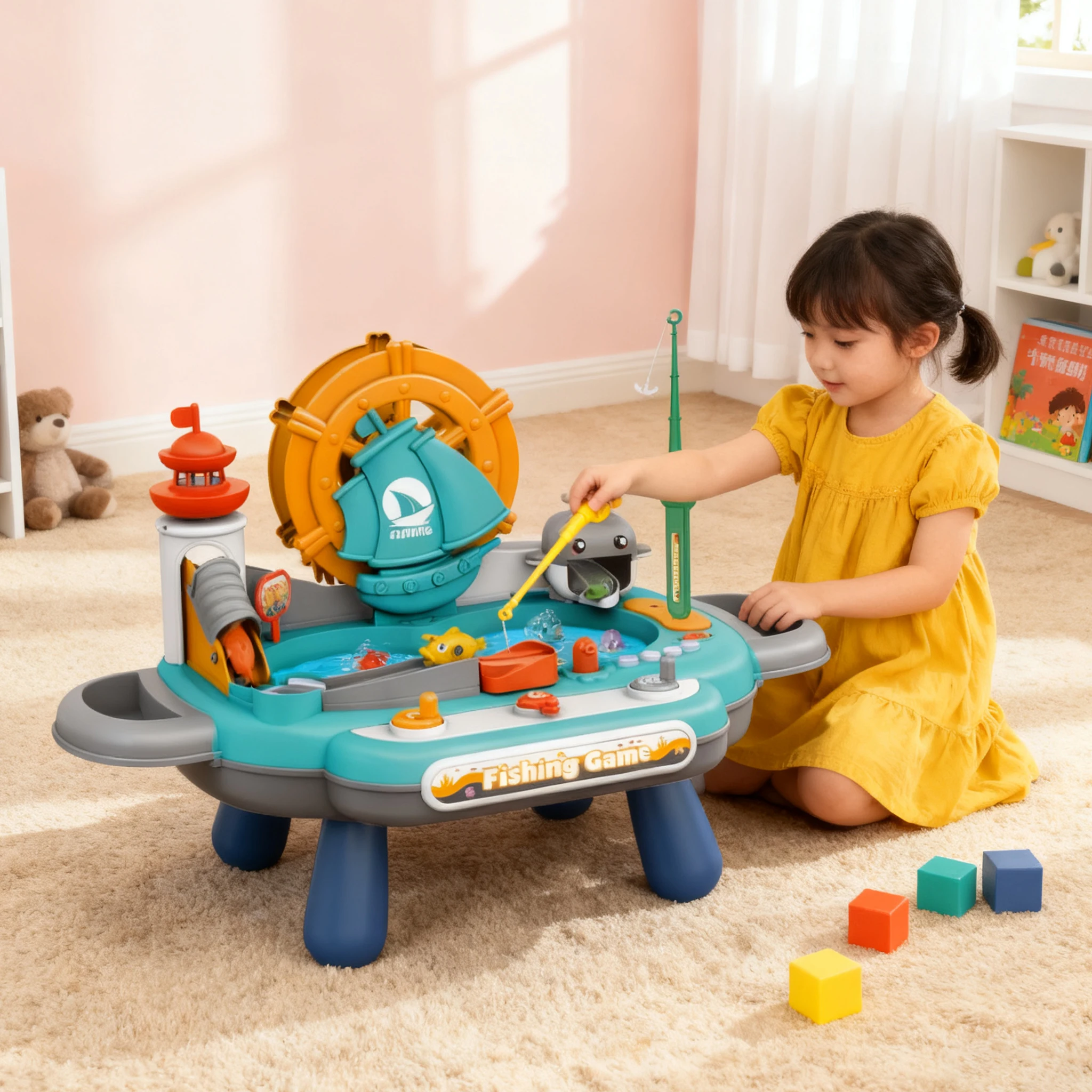 

Магнитная рыбалка, музыка, электрическая циклическая рыба, боевая доска, платформа, игра, развивающая интерактивная игрушка, игровой домик, детские игрушки