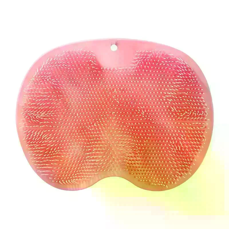 Shower Foot Scrubber Mat Back Washer Exfoliating Bath Wash Pad Wall Mounted Slip Suction Cups For Use In Cleaner Men And Women