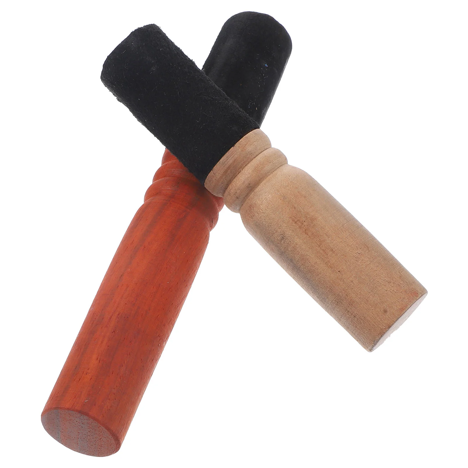 2 Pcs Knock Stick Sound Bowl Accessory Wood Craft Mallet Speakers Rod Striker for Wooden Buddha