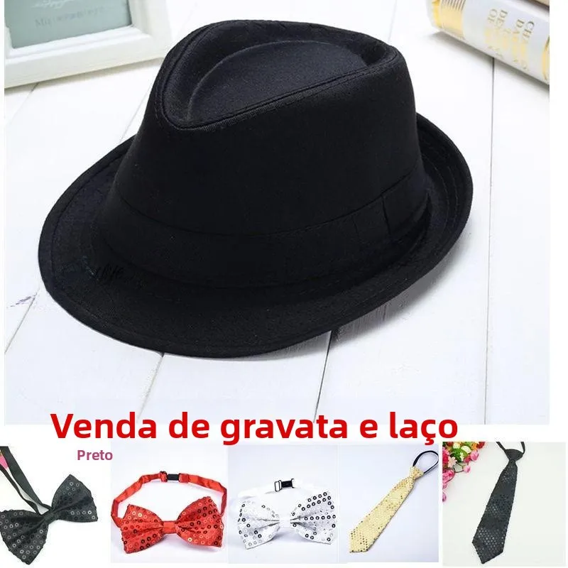 レトロ英国韓国スタイルジャズハット黒ボウラーステージパフォーマンス装飾大人子供ダンス小道具ファッションアクセサリー