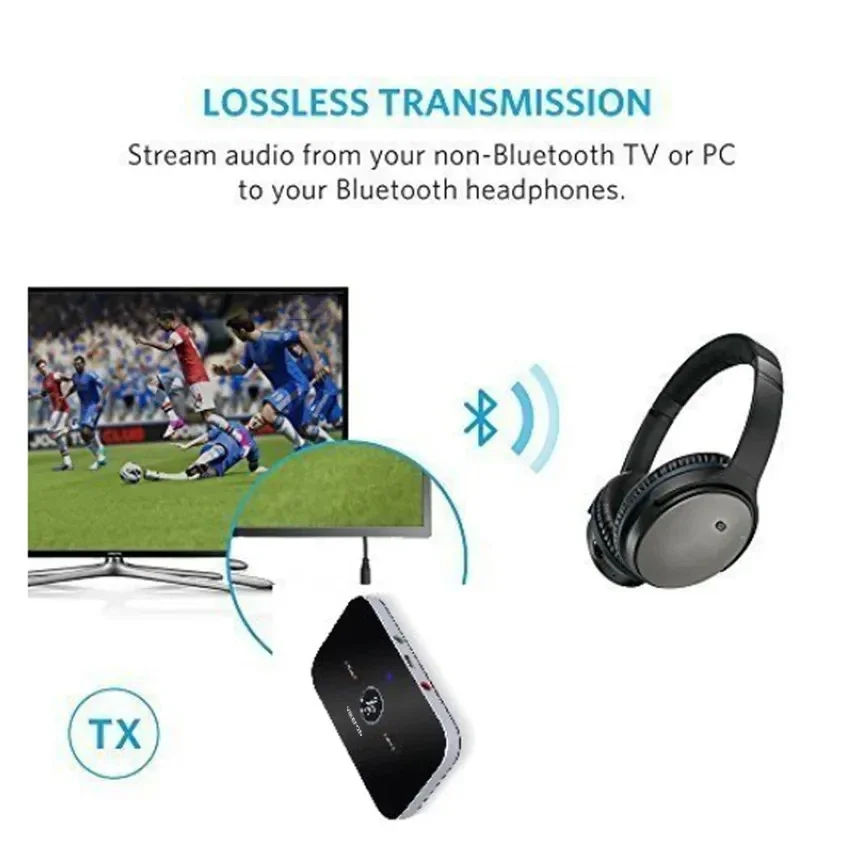 Bluetooth 5.0 Audio Transmitter Receiver 3.5mm AUX Jack RCA Stereo Airplane Wireless Adapter For Car kit Speaker TV PC Headphone