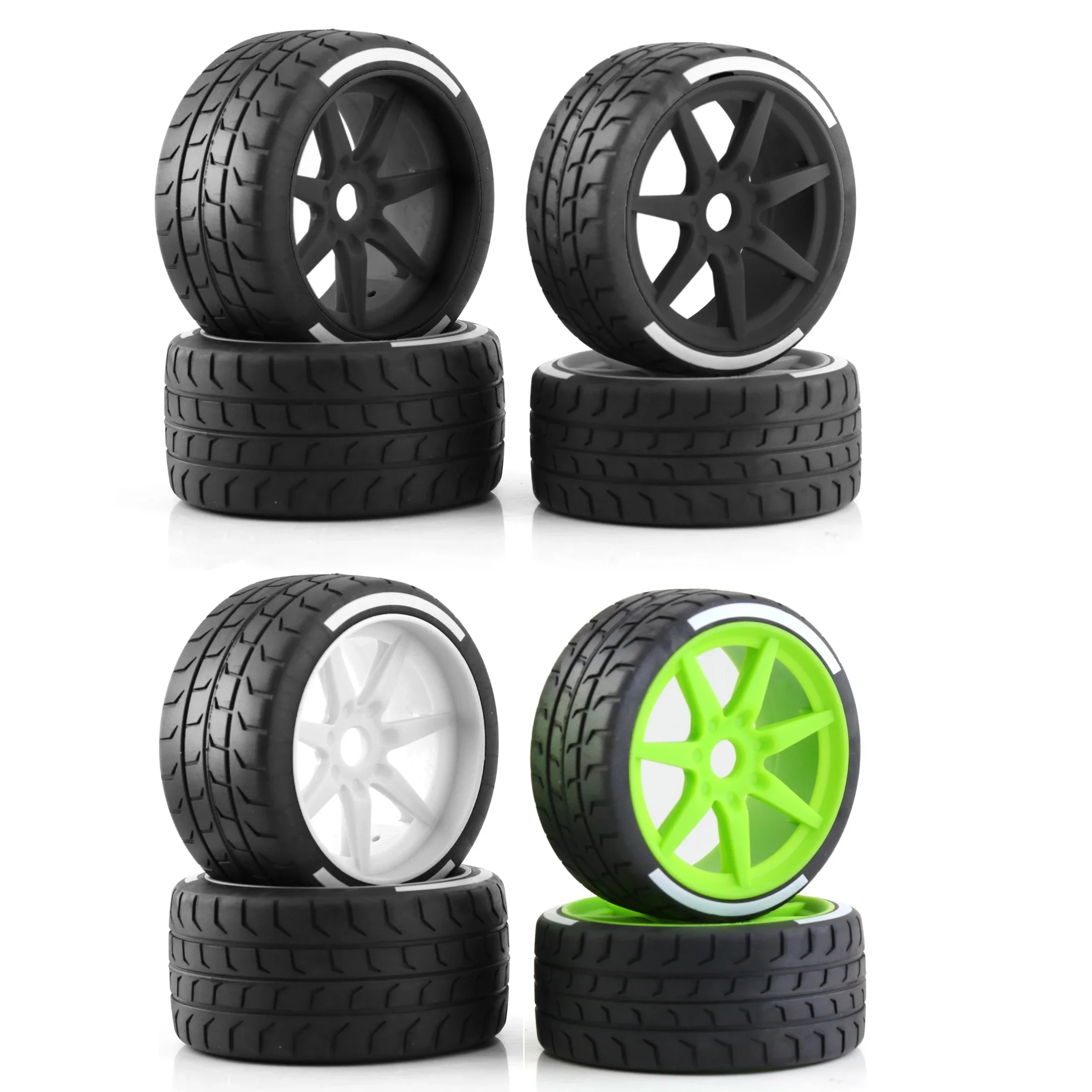 4pcs 53/107 42/100 Tire Tyre 17mm Wheel Hex for Arrma 1/7 Felony FSR Model GT RC Car Upgrade Parts