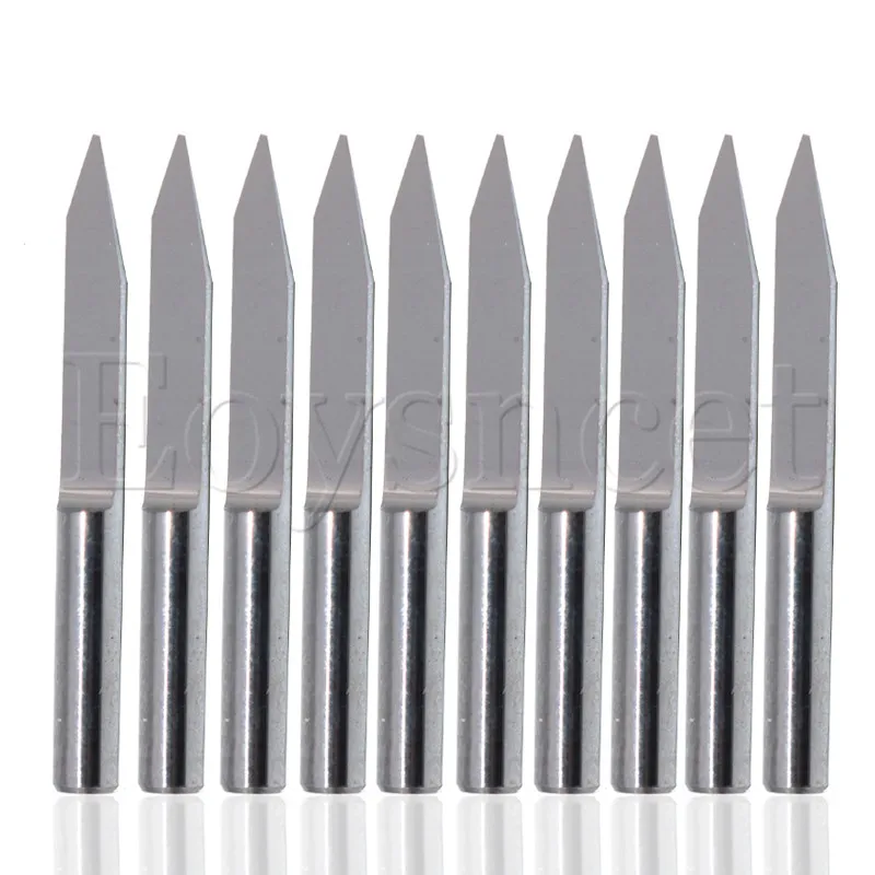 10Pcs 0.6mm 30 Degree CNC Router Engraving Bits for Acrylic/ABS/Metal