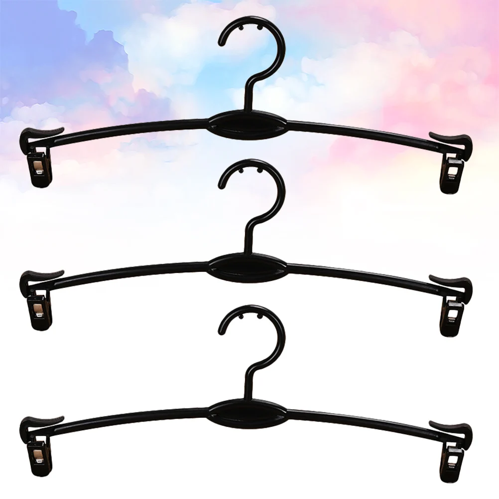 

15pcs Plastic Underwear Hangers Strong Laundry Clips Bras Panties Towel Scarf Holder Home Use Black Clothes Hanger