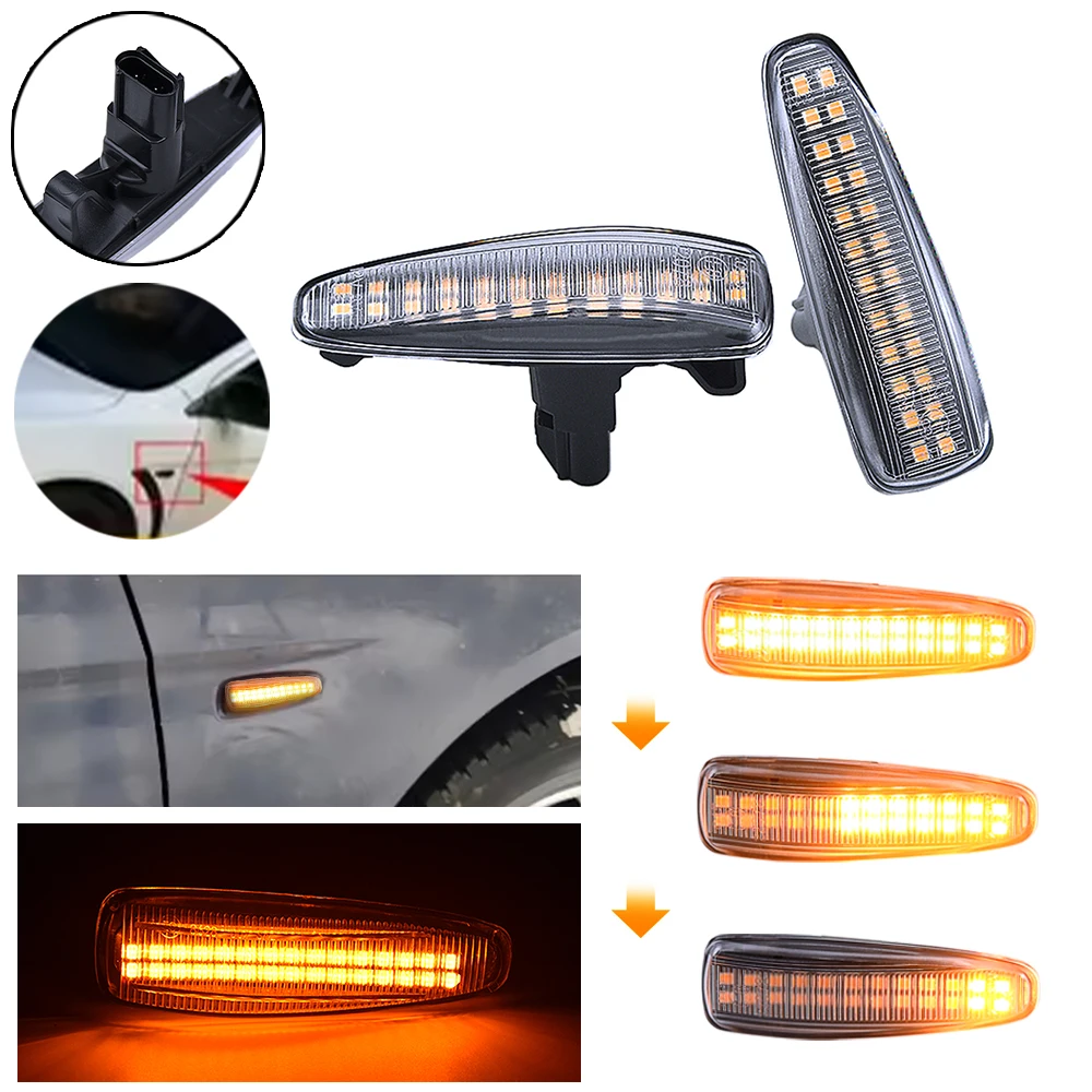 ديناميكية LED الجانب ماركر مصباح بدوره إشارة الوامض أضواء لميتسوبيشي أوتلاندر سبورت/RVR/ASX 2011 2012 نموذج ما قبل تجميل #5