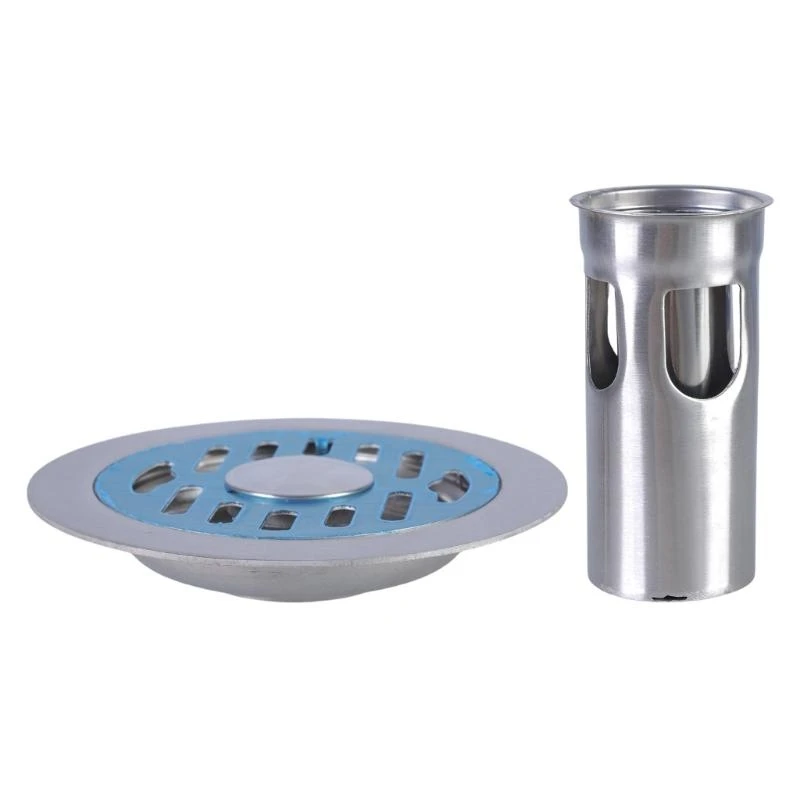 

652F Round Shower Floor Drain AntiOdor Stainless Steels Floor Strainer Hair Catcher for Bathroom Kitchen Balcony Garage
