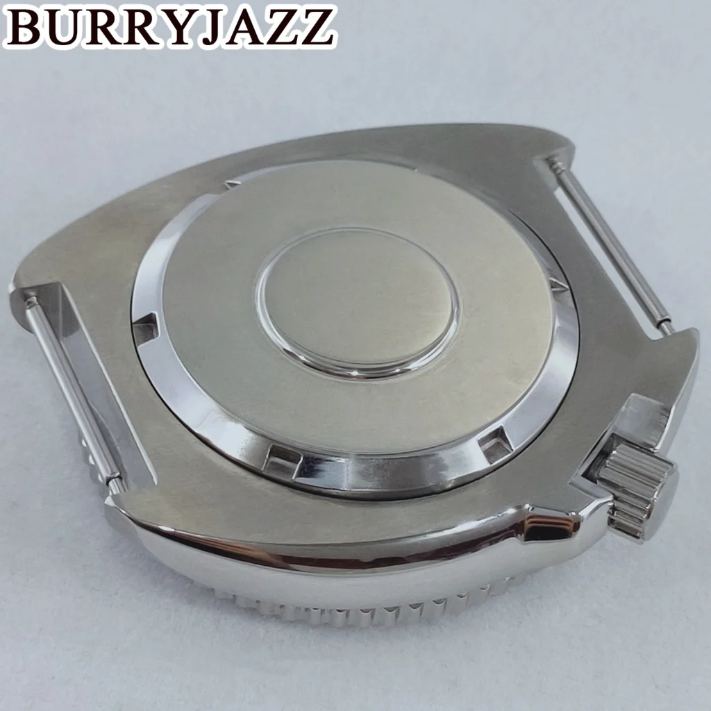 BURRYJAZZ 44mm NH34 NH35 NH36 NH38 NH70 NH72 Watch Case Black Blue Green Orange Ring Silver Stainless Steel Case