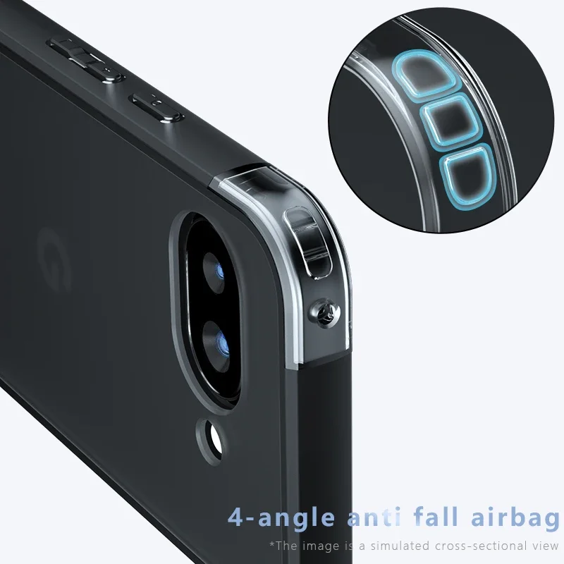 Für Google Pixel 9A TPU-Rand-Schutzhülle 3D Integrierte Tasten-Hülle Google Pixel 9A Pixel 10A – Detail 3