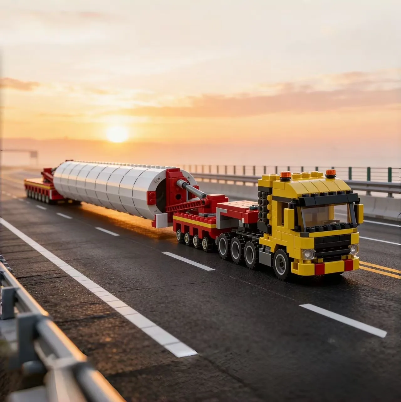 

MOC-171025 FH16 8x4 Tower Transport Trailer Building Blocks, 650 Pieces, Kids Birthday Gift, Educational Toy for Boys