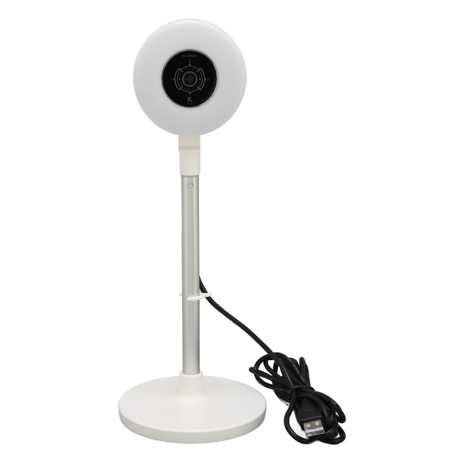 1080P Fill Light Webcam 3 Level Adjustable Fill Light Retractable Height AF Touch HD Fill Light Webcam for Webcast Online Class