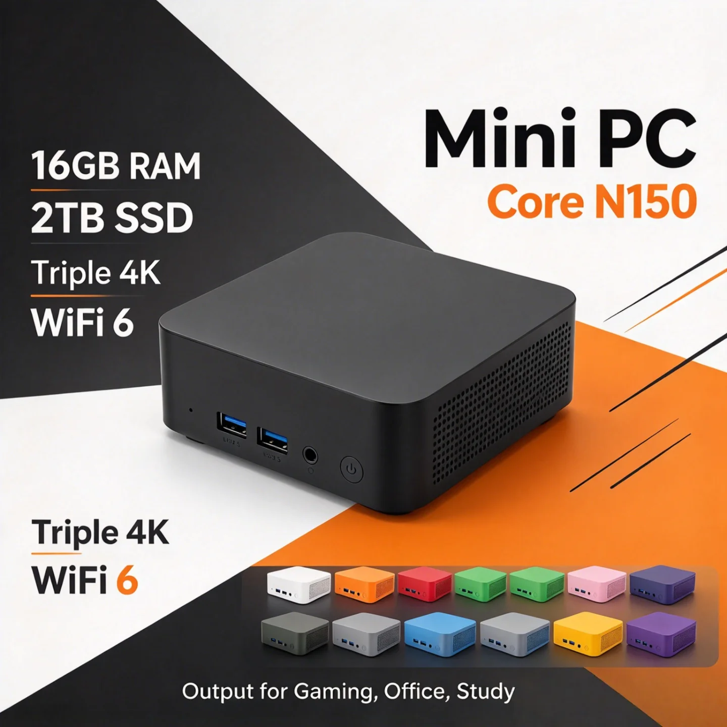 ミニpc-intel-core-n150-16gb-1tb-2tb-ssd-wifi-6-–-オフィスや学習、ホームシアターに最適な、トリプル4k出力対応のコンパクトデスクトップコンピュータ