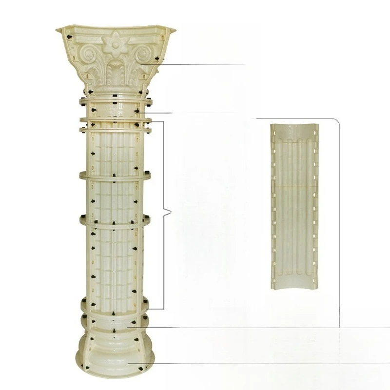 

Villa courtyard gate round square pillar, model cast-in-place cement Roman column mold