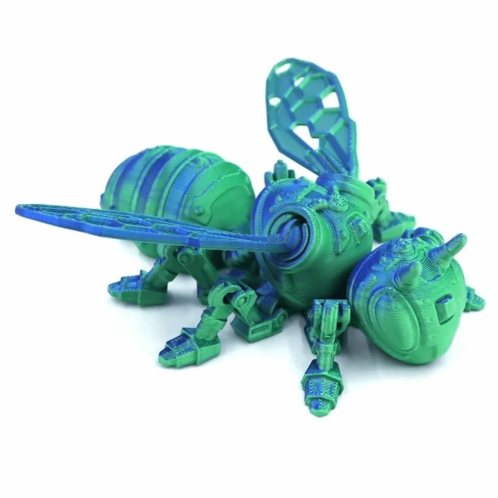 Movable Joint 3D Printing Bee Model Wing Joints 3D Printed Mechanical Bee Toy Creative Design Handmade Movable Joint Insect Toy