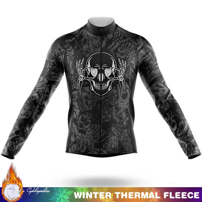 

Thermal Jersey Cycling SKULL Mtb Clothing Men Winter Clothes Fleece Outfit 2026 Bicycles Termal Road Bikes Man Bike Maillot Mens