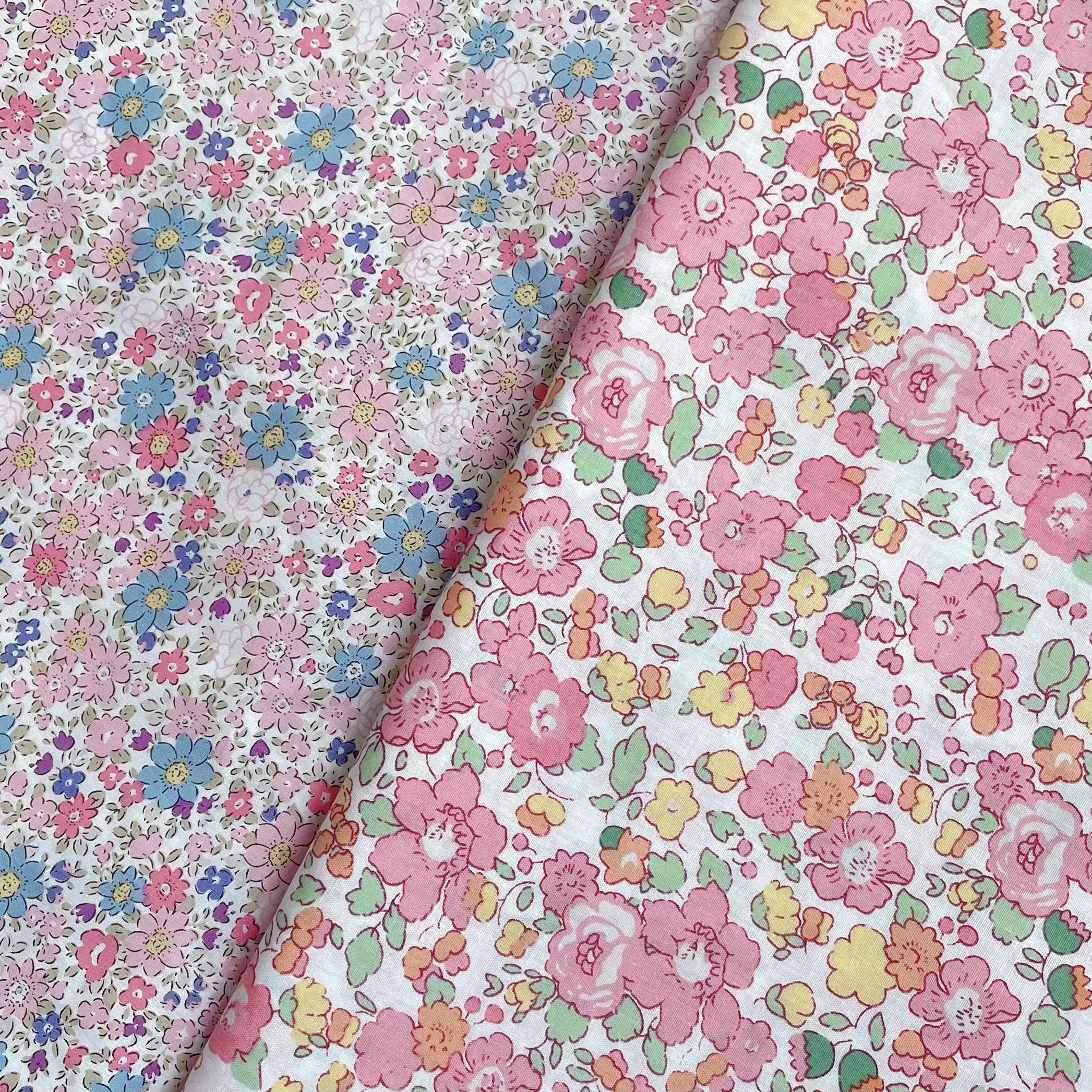 Betsy Plant Floral 100% Cotton 40S Original Design Fabric Digital Printing for Sewing Cloth Dresses Skirt Kids Designer