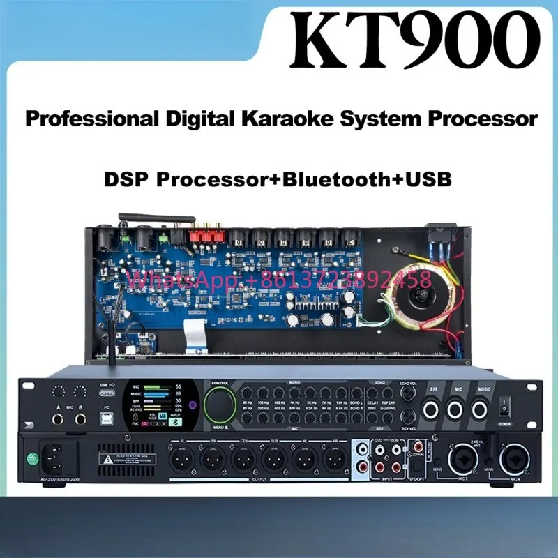 KT900 Professional Audio Karaoke Effects Processor Home Speaker Management System DSP Reverberation Effects Processor