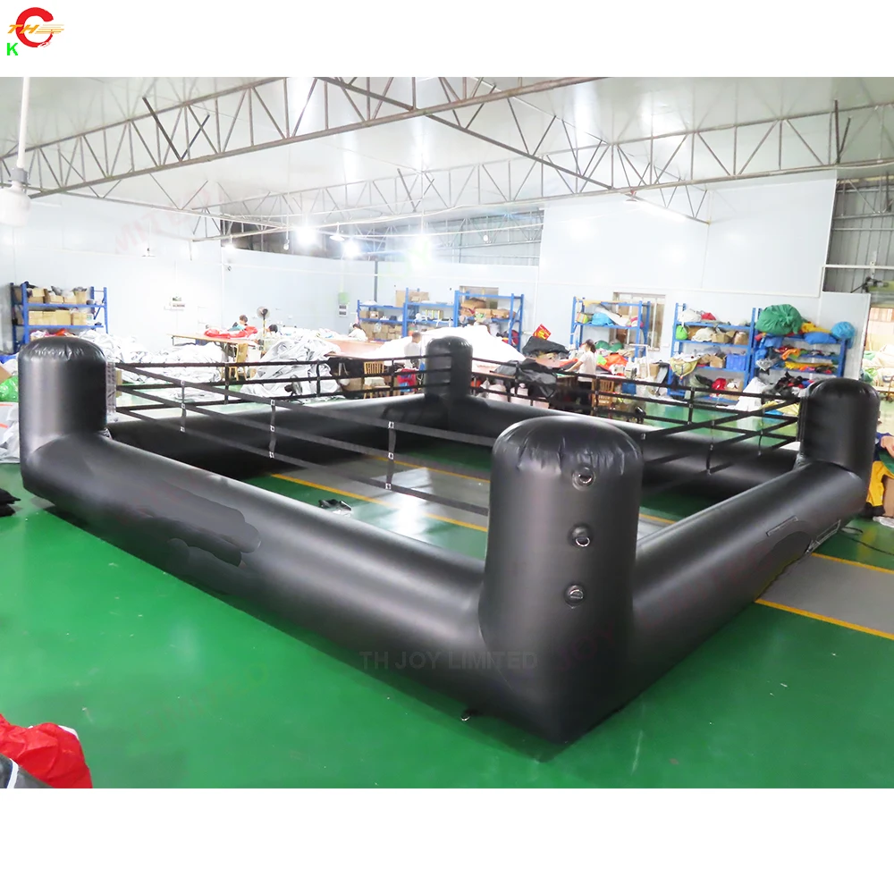 Commercial Inflatable Wrestling Challenge Sport Game Large Kids Inflatable Boxing Ring Bounce House Jumper With Slide Step