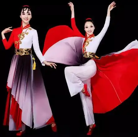 Classical Dancing Dress Women's Elegant Chinese Style Plum Blossom Costume Modern Dance Costume