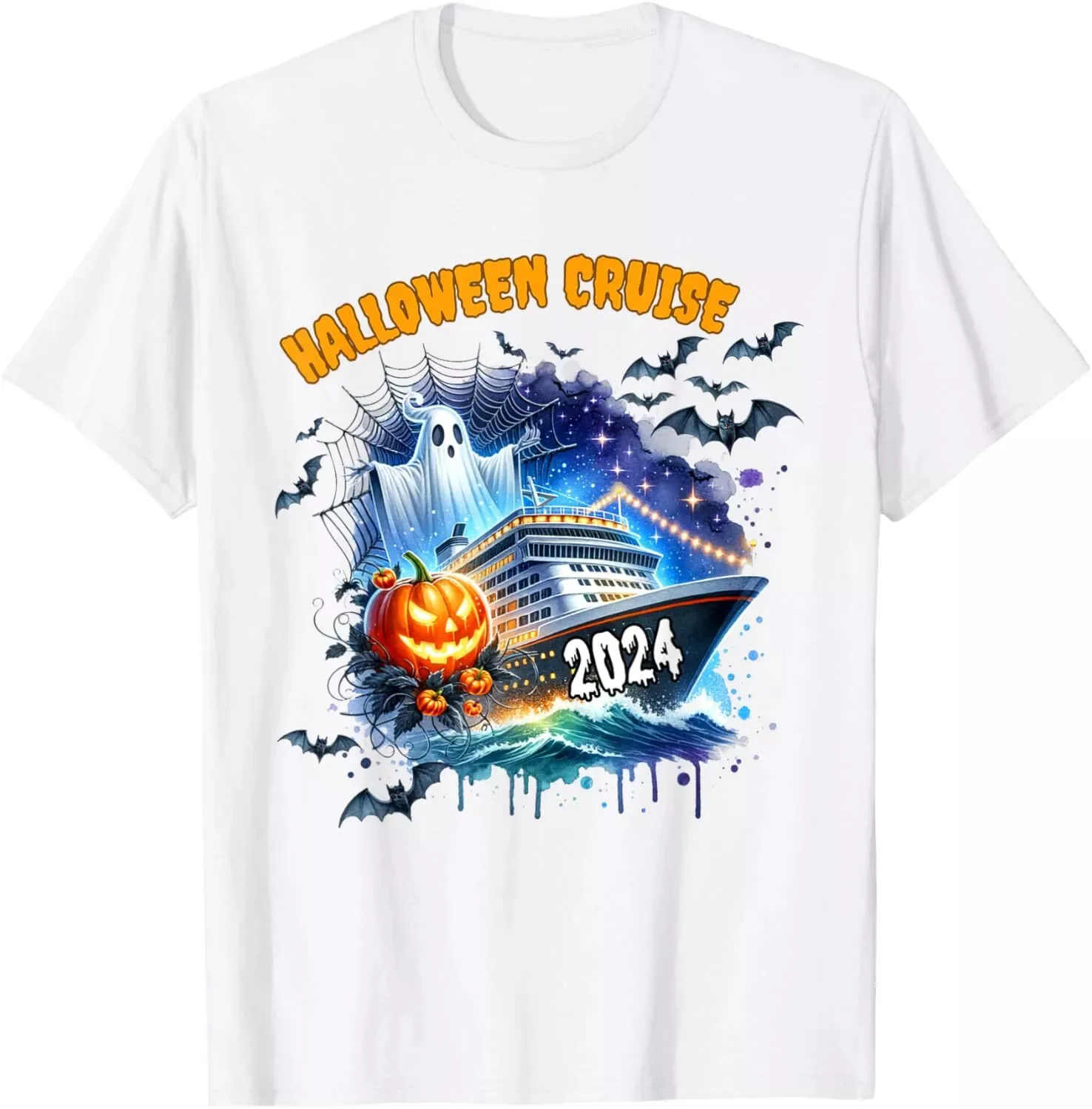 

Halloween Cruise Ghost 2024 Matching Family Boo Cruise Squad T-Shirt