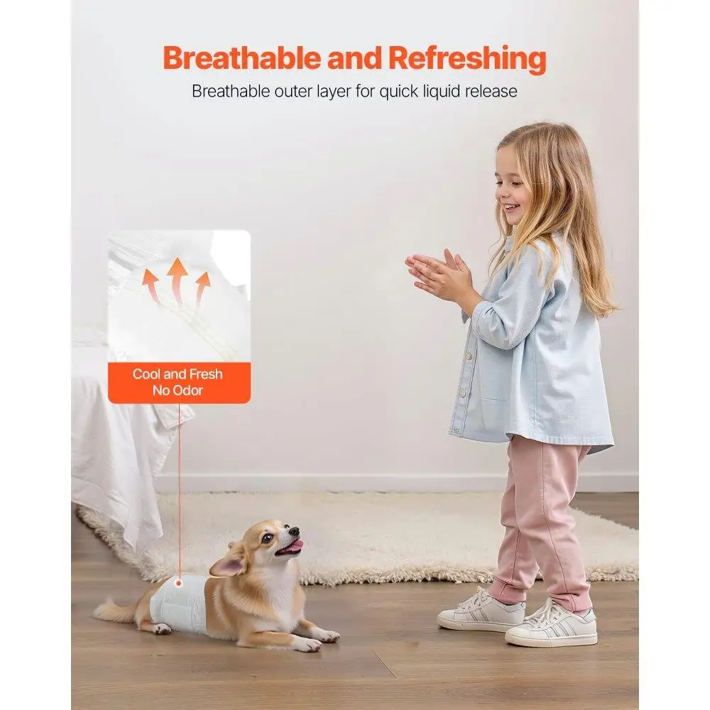 Super Absorbent Disposable Male Dog Diapers XS Size 144 Count Pet Wraps for Easy Use and Cleanup