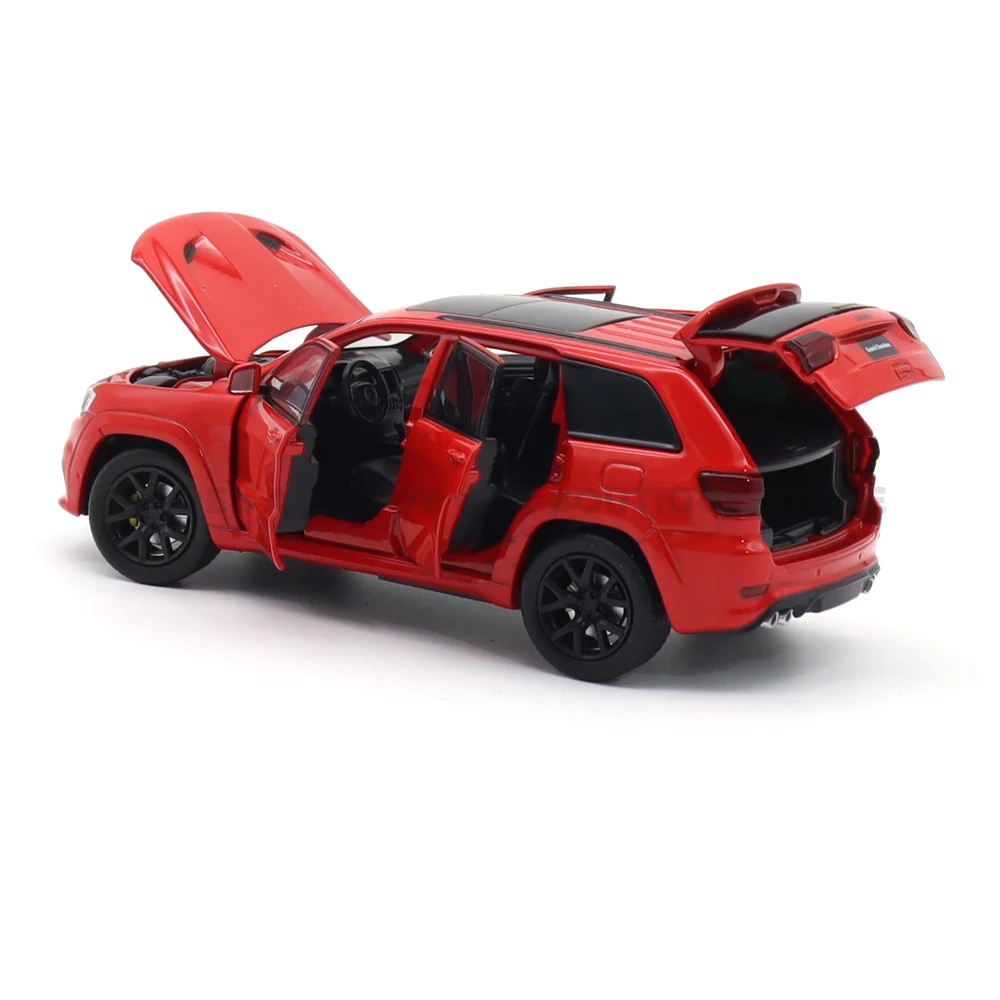 1/32 Grand Cherokee Trackhawk JKM Diecast Model Toys CAR for Kids Sound Light Boys Girls Gifts