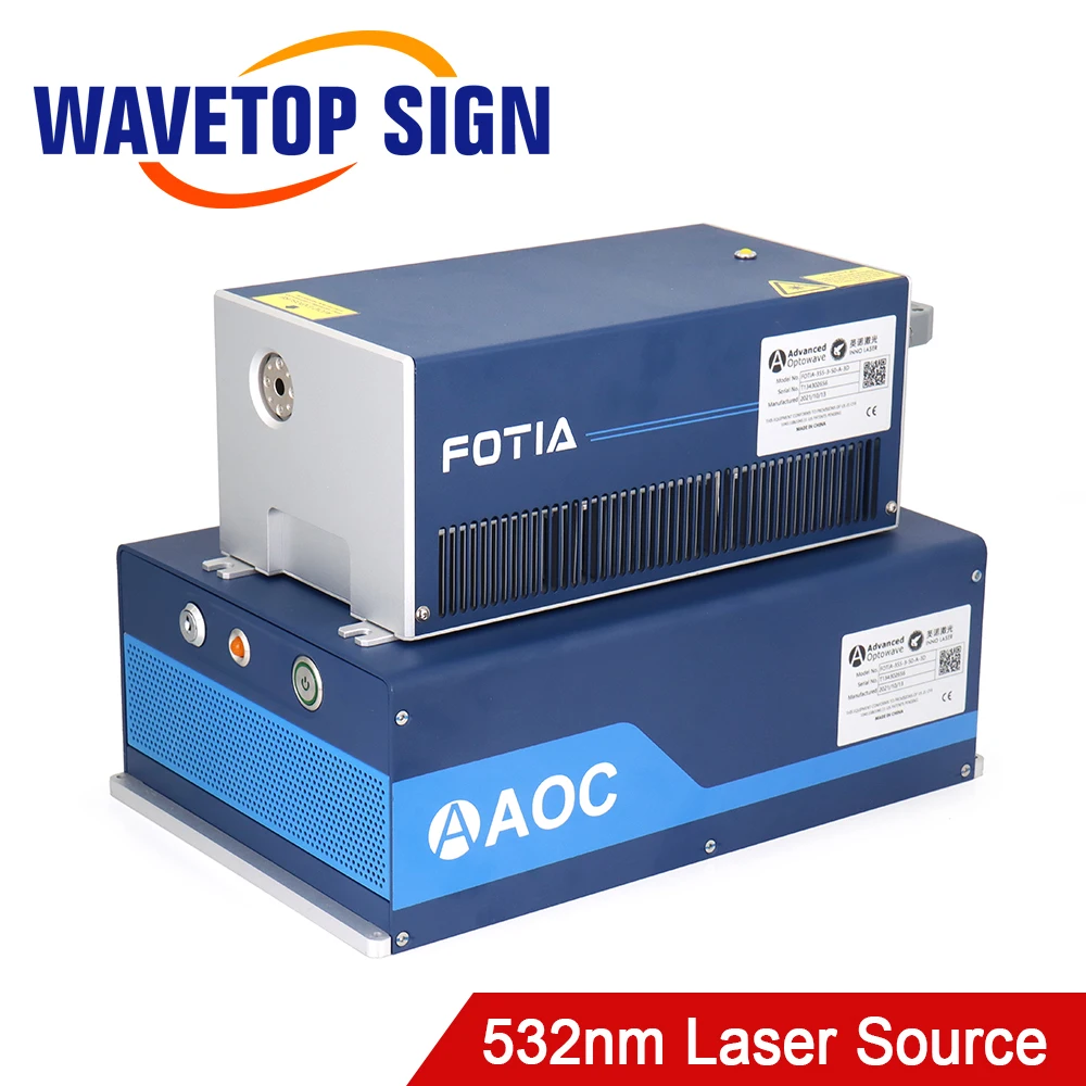 WaveTopSign INNO 532nm FOTIA-532 5W 10W Green Laser  Source Compact Medium and Low Power Laser