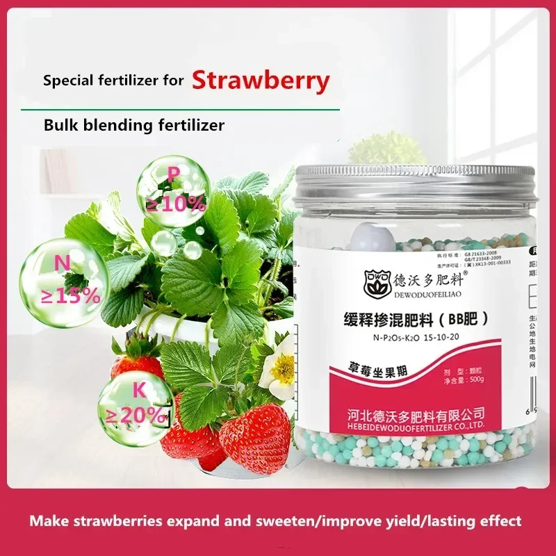 500g Bulk Blending Fertilizer Special Fertilizer For Strawberry Fruit Setting Period General Slow-release Compound Granular