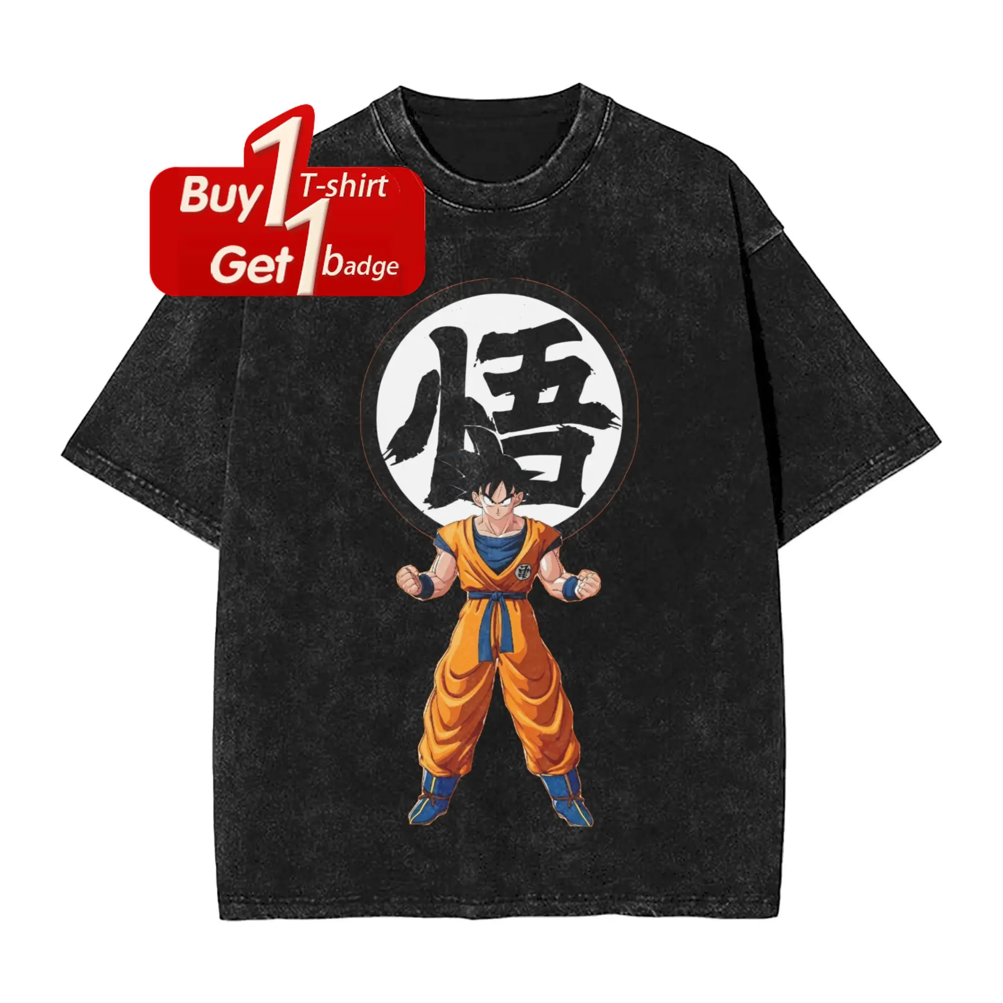 

Men's T Shirts Dragon Ball Z Son Goku Print Summer Women's Short Sleeve Tee Vintage Washed Oversized Casual Gym Tops Y2k Clothes