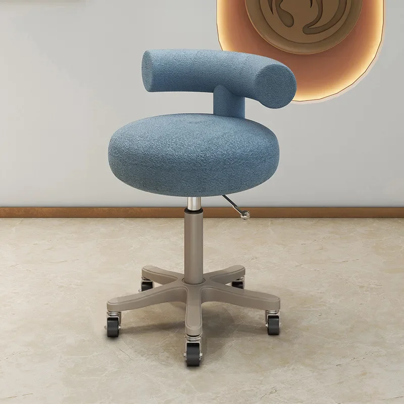Firm Beauty Stool Lift Big Chair Pulley Hairdressing Manicure Barber Shop Backrest Round Chair Factory - view 6