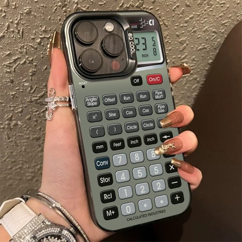 

Funny Stylish Calculator Pattern Phone Case For iPhone 16 15 14 Pro Max 13 12 11 XS X XR 7 8 Plus 2022 Shockproof Back Cover