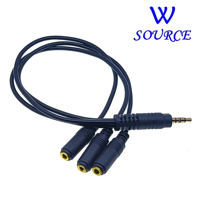 

3.5mm Male to 3 Ports 3.5mm Female spliter Headphone Splitter Extension Cable 3.5mm Audio Stereo Y Splitter (Hi-Fi Sound)