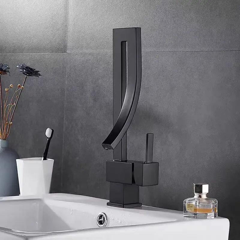 rubinetto-monocomando-per-lavabo-bagno-miscelatore-nero-argento-per-lavandino