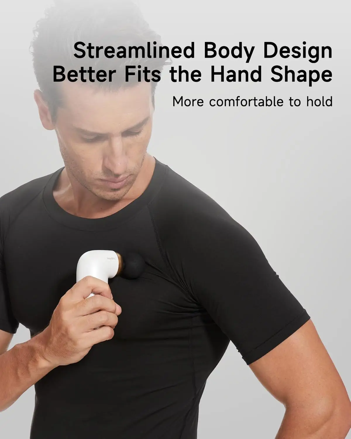 A1 Super Mini pistolet de massage, masseur musculaire à percussion portable pour voyage, bureau, athlètes – Blanc