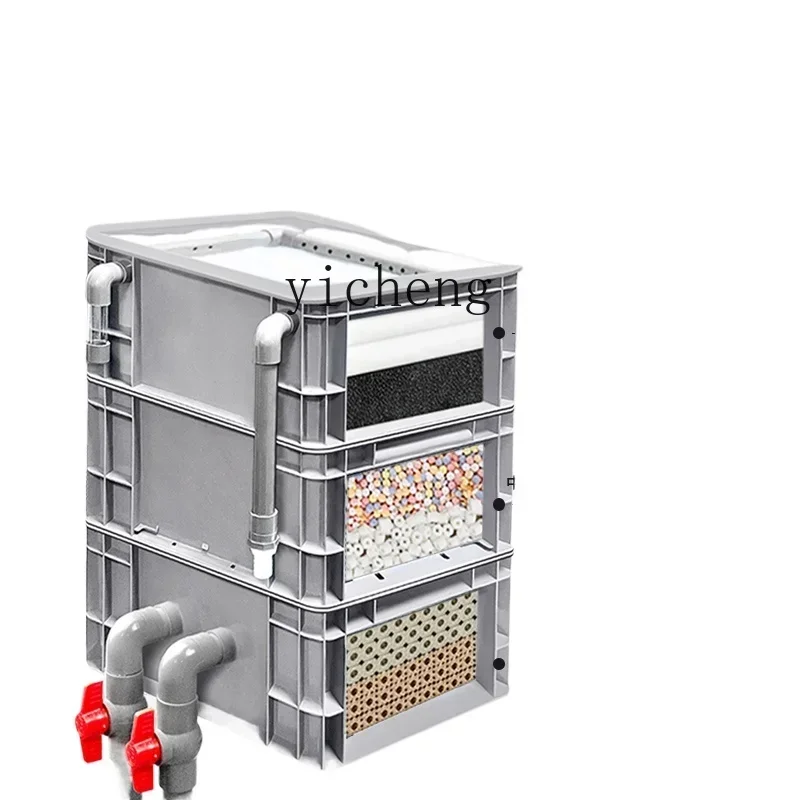 

filter gold crystal ultra-white stream tank thickened steel frame double-layer breeding fish tank