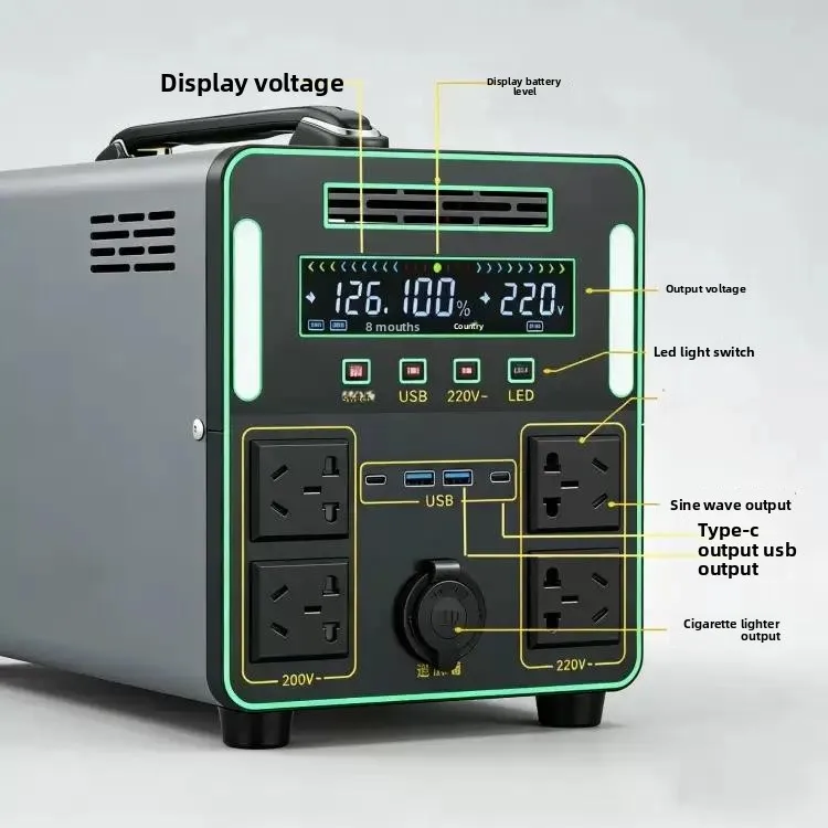 3000w 5000w Solar Portable Power Station, Outdoor Power Station, Lithium Ion Solar Battery, for Camping Home Emergency Backup