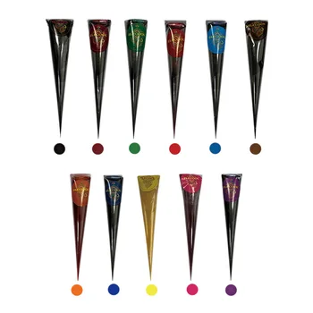 1pcs 25g Multicolor Indian Henna Cones Tattoo Paste For Temporary Tattoo Sticker Body…