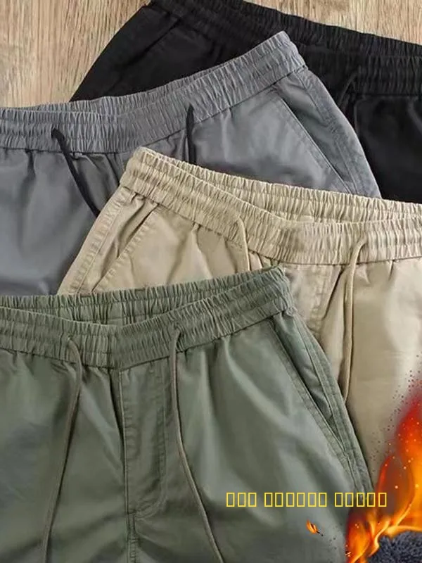 

Утолщенные рабочие брюки из чистого хлопка для мужчин, свободного кроя, с манжетами, грязеотталкивающие, износостойкие, для сварки и авторемонта