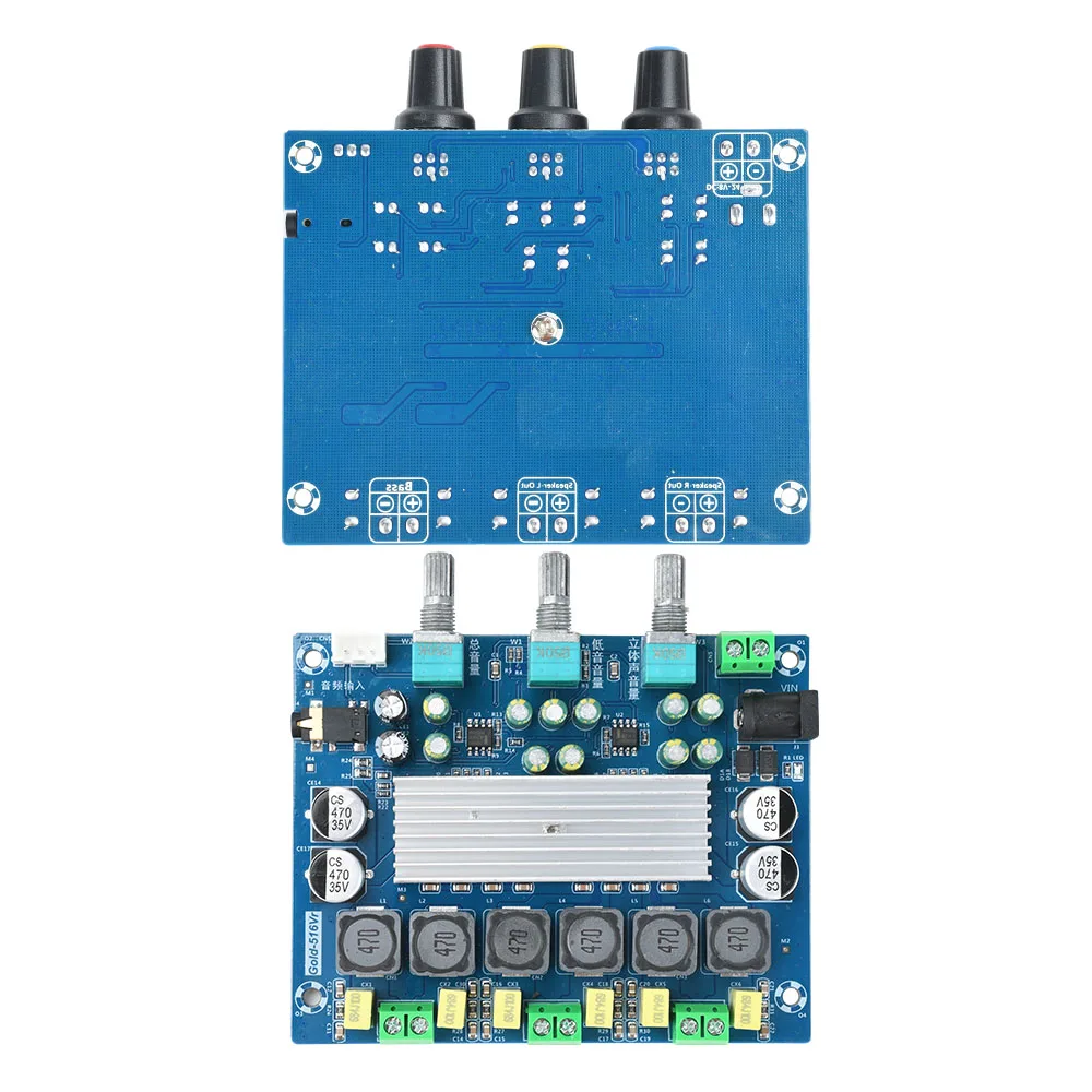 

DC 8-24V Stereo Dual Channel Amplifier Board 50Wx2+100W TPA3116D2 Audio Amplifier Module Adjustable Volume Sound Amplifier