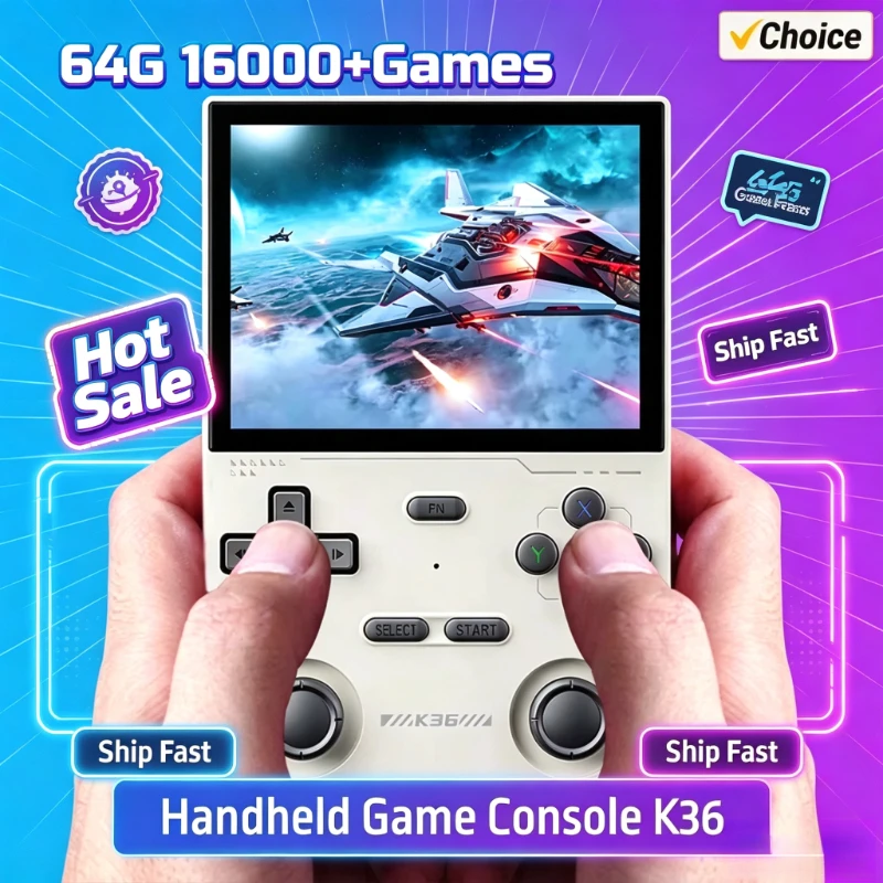 Retro Gaming Images - 3.5Inch IPS Screen K36 Retro Portable