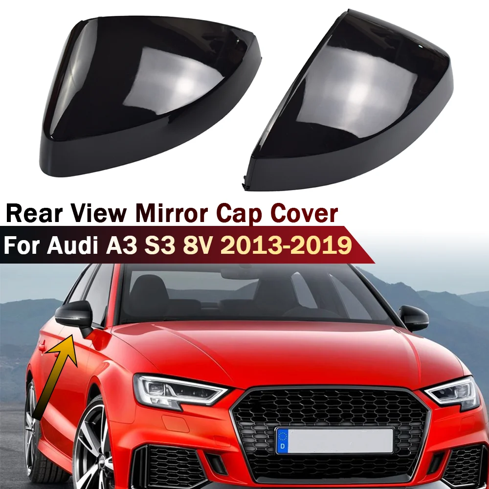 

2 шт., крышка для бокового зеркала заднего вида Audi A3 S3 8V RS3 2013 2014 2015 2016 2017 2018 2019
