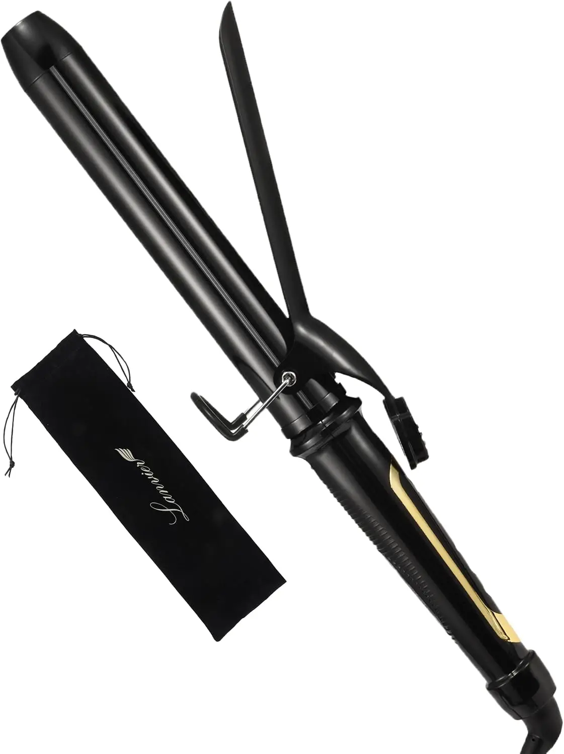 1.25 Inch Extra Long Curling Iron, 8.5in Barrel for Long Hair, Dual Voltage, 5 Heat Settings up to 450F